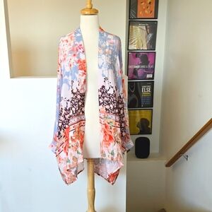 🏷️Anthropologie Love Kyla IZZIE Floral Kimono OSFM